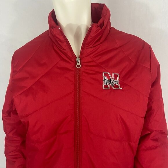 G-III Carl Banks Girls Women's Nebraska Huskers Insulated Jacket Youth Sz M NWT - Picture 2 of 11